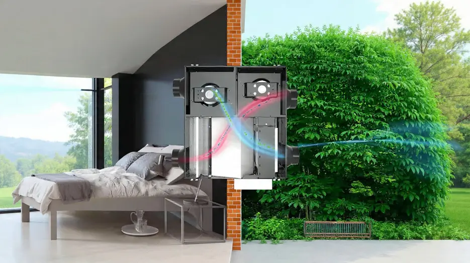 Diagram showing air intake and purification process