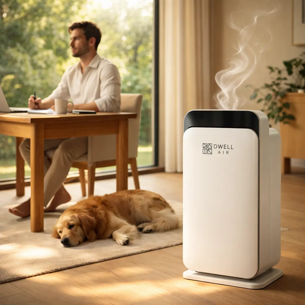 Baby Air in home office