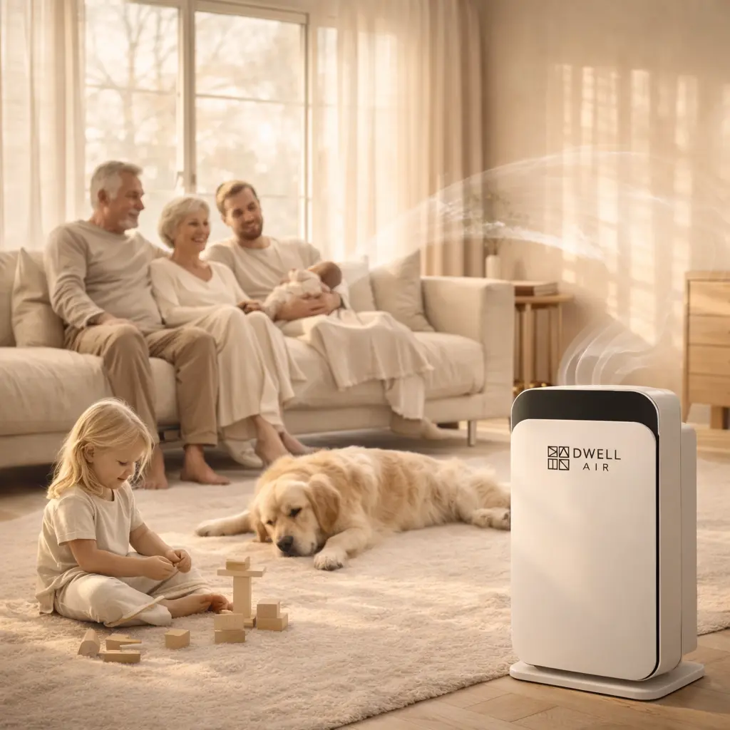 Baby Air in family living room